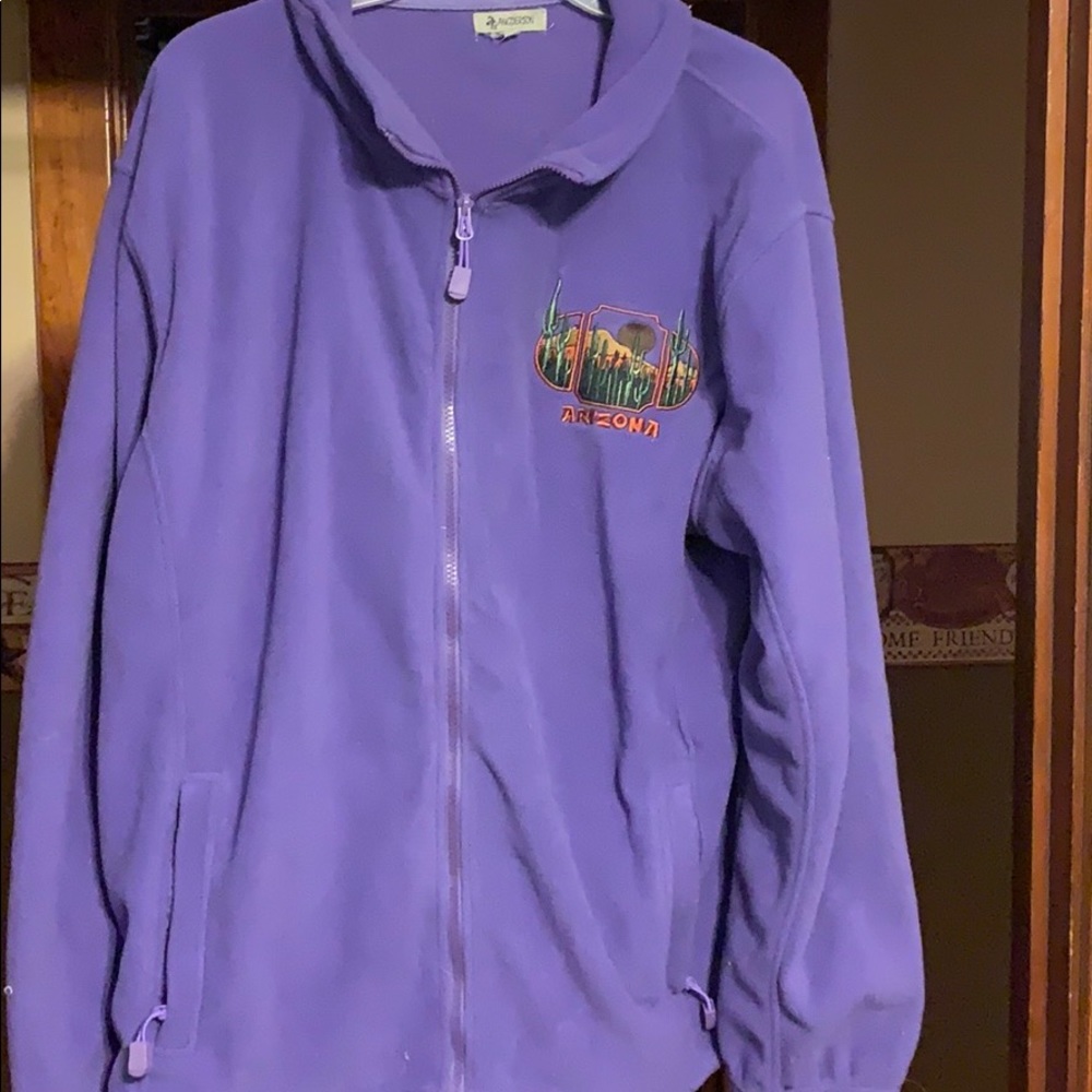 Xl purple fleece zip up jacket
